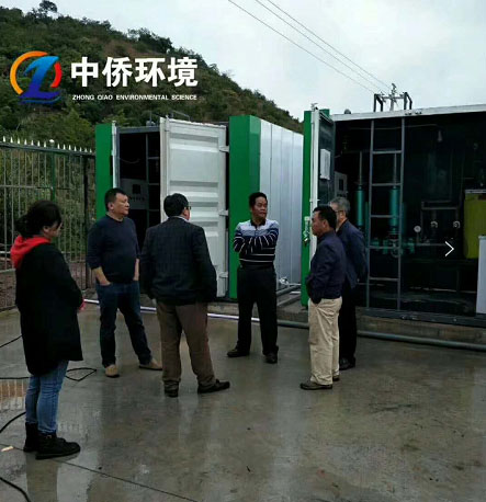 云南300方集装箱一体化污水处理设备项目竣工检测现场实拍图