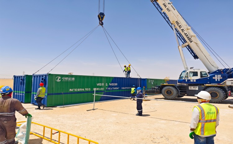 沙特1200方集装箱一体化污水处理设备